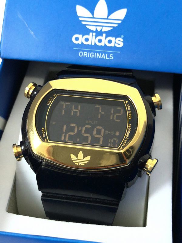 adidas 腕時計 ORIGINALS CANDY キャンディ ADH1572 ブラック×ゴールド 