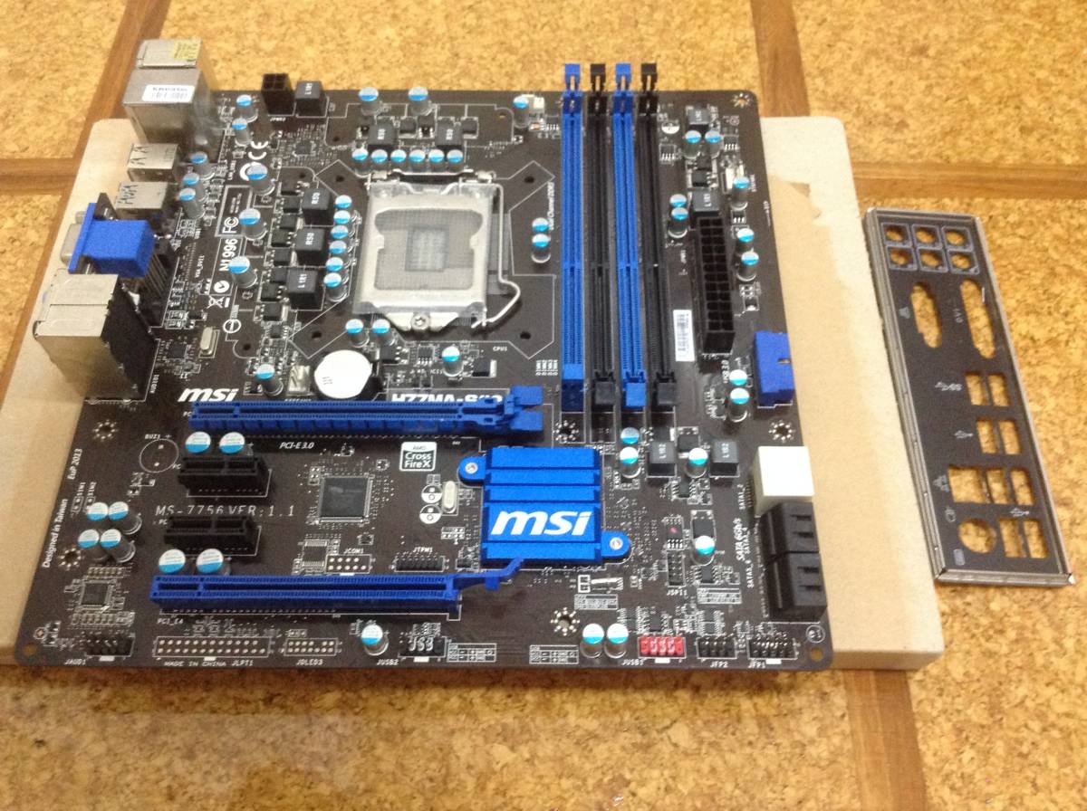 [中古]MSI H77MA-S40マザーボード+i7-2600kCPU+32GB MSI H77MA-S40 LGA1155 MATX MSI LGA1155 H77 H77, LGA1155, Micro-ATX