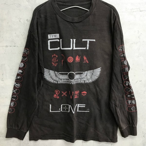 ヴィンテージ CULT LOVE 袖プリント 長袖 Tシャツ ロンT カルト ビッグプリント ビッグサイズ バンドT ロックT