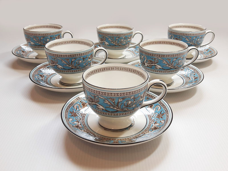 ウェッジウッド フロレンティーンターコイズ カップ＆ソーサー2客