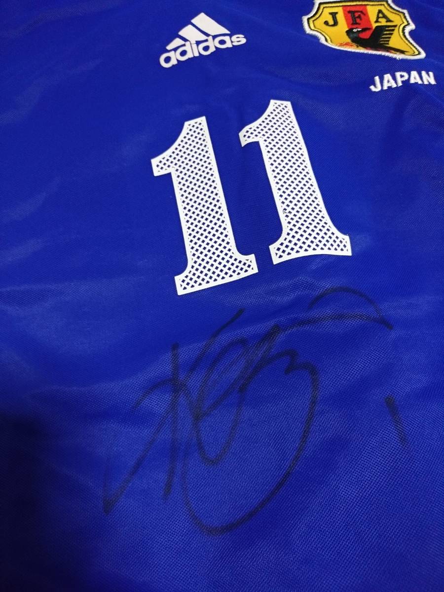 訳あり 三浦知良日本代表ユニフォームサイン入りサイズO 三浦知良