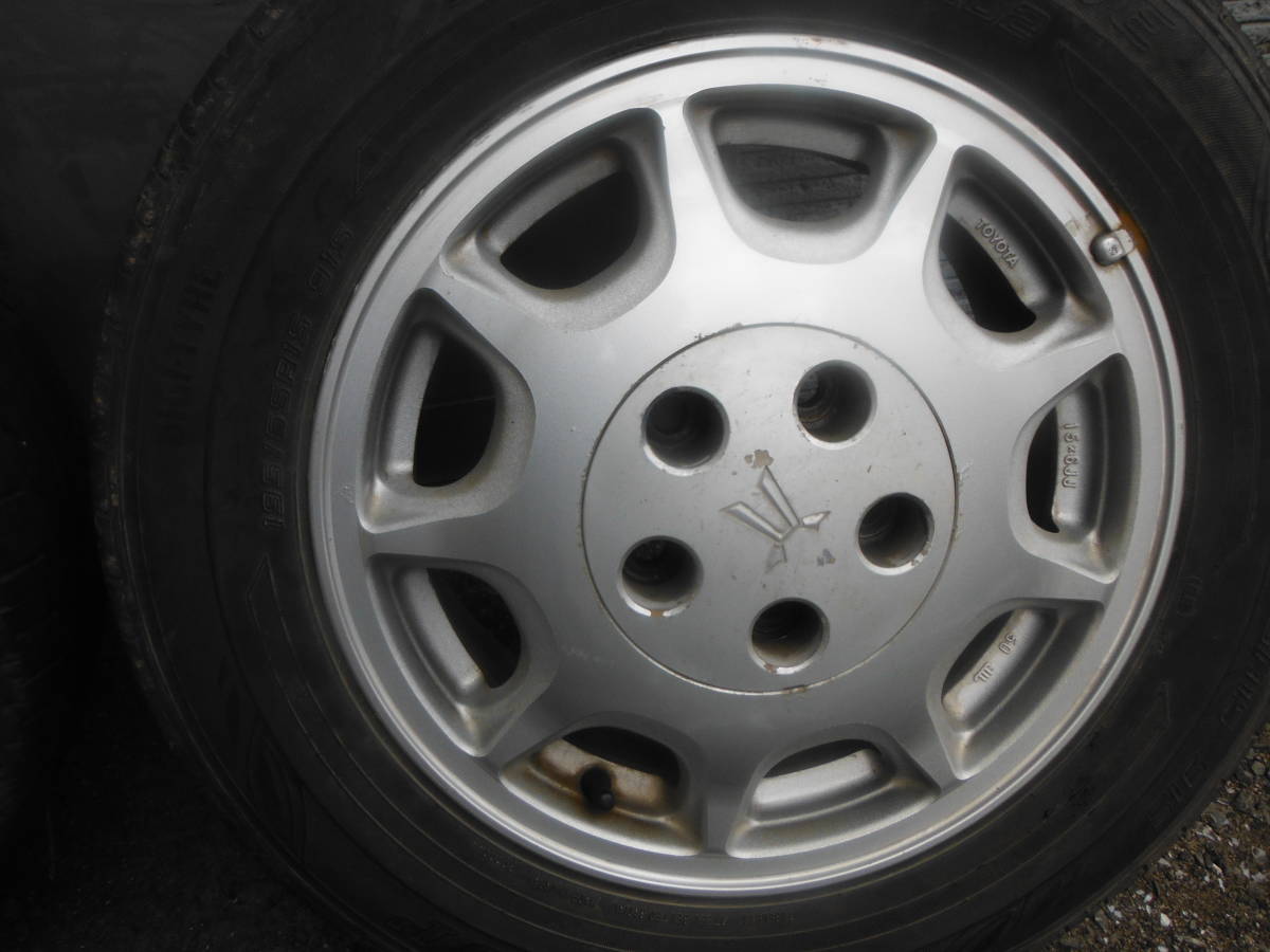 クレスタ希少レアアルミホイールセットトヨタ純正195/65R15バリ山夏 