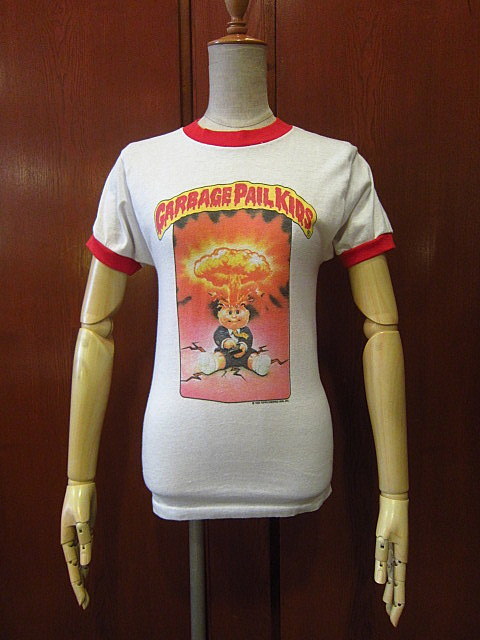 ビンテージ80's☆GARBAGE PAIL KIDSリンガーTシャツS☆ガーベッジ