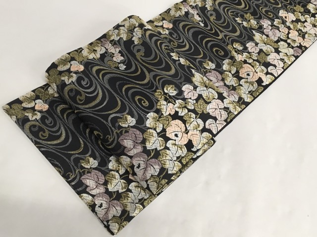 限定セール，定番人気 バイセル 着物 1円 名品 袋帯 黒 蔦 観世流水 金糸 引き箔 唐織 六通 正絹(仕立て上がり)｜売買されたオークション情報、yahooの商品情報をアーカイブ公開 - オークファン 仕立て上がり
