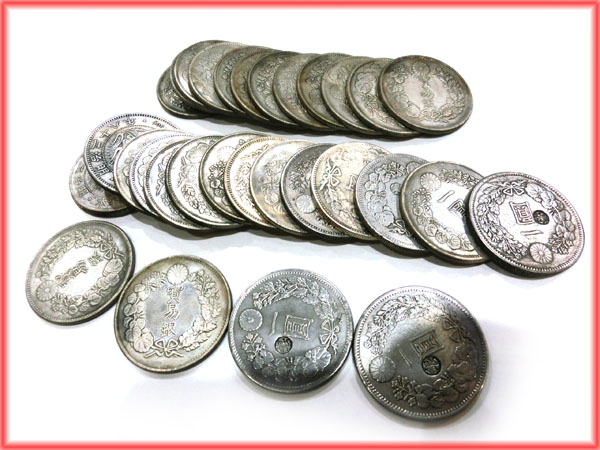銀貨 Yahoo!オークション 明治17年銘(1884年) 新1円銀貨(大型) 貿易銀 