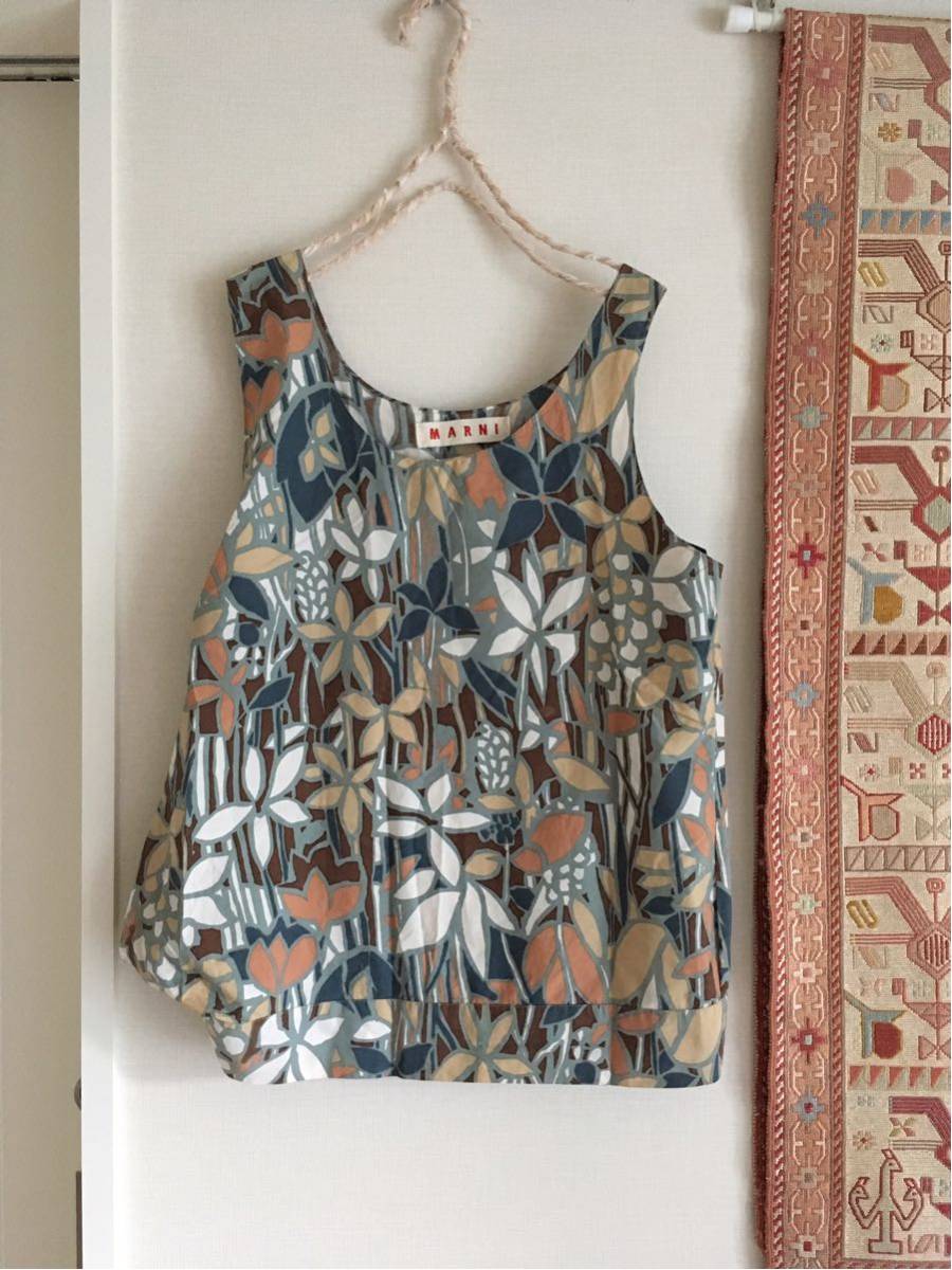 定番人気，高品質 マルニ 花柄 コットン ブラウス トップス 植物柄 秋色 ブルー グレー オレンジ MARNI プルオーバー 綿(トップス)｜売買されたオークション情報、yahooの商品情報をアーカイブ公開 - オークファ 女性用
