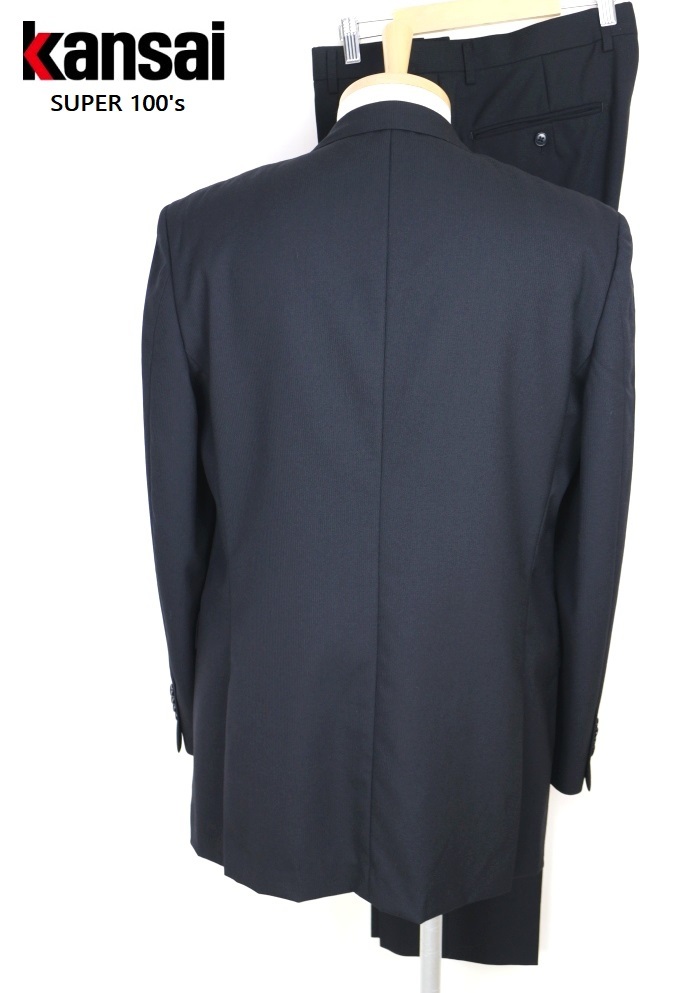 超美品 クリーニング済 Kansai SUPER100's 山本寛斎 春夏 3つボタン スーツ A7 XL ブラック シャドーストライプ 黒 スーツ メンズ | Factelier ウールリュクスシャツ&frasl;イージーケア&frasl;ネイビー 30本入