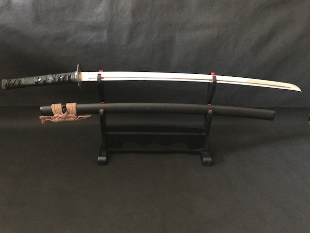 希少 日本アンティックギャラリー 特注品 ◇本格居合刀◇ 本牛革柄巻