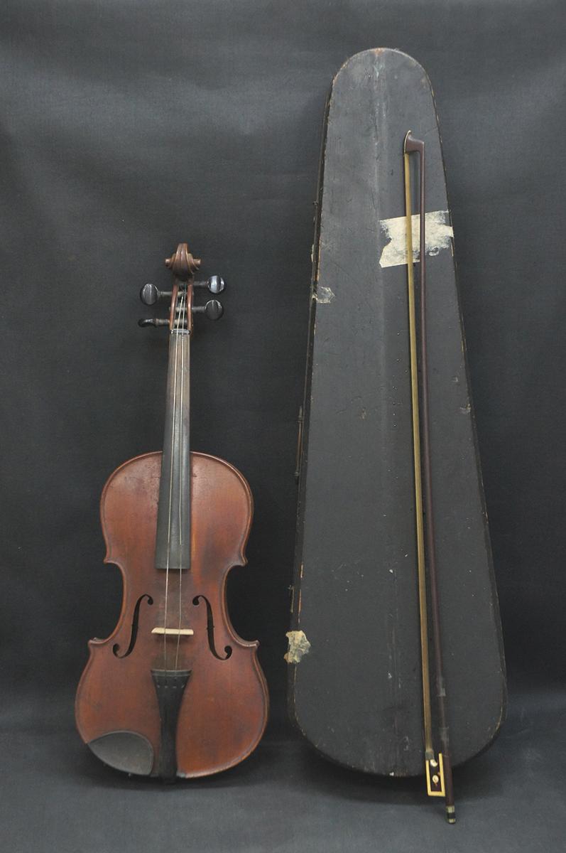 【慈光】152　大正～昭和　鈴木政吉　MASAKICHI SUZUKI　鈴木バイオリン　ビンテージ　4/4サイズ　弓/ケース付　難有り_1