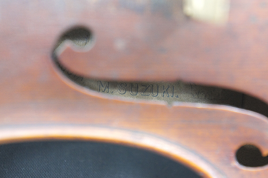 【慈光】152　大正～昭和　鈴木政吉　MASAKICHI SUZUKI　鈴木バイオリン　ビンテージ　4/4サイズ　弓/ケース付　難有り_6