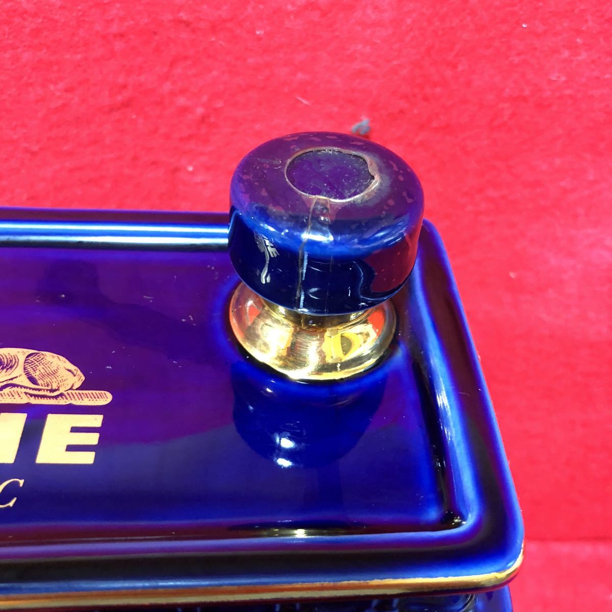 【未開封品】HINE NAPOLEON 凱旋門 青陶器ボトル ☆ハイン ナポレオン 凱旋門 青 陶器ボトル ＊冊子 【未開栓】HINE