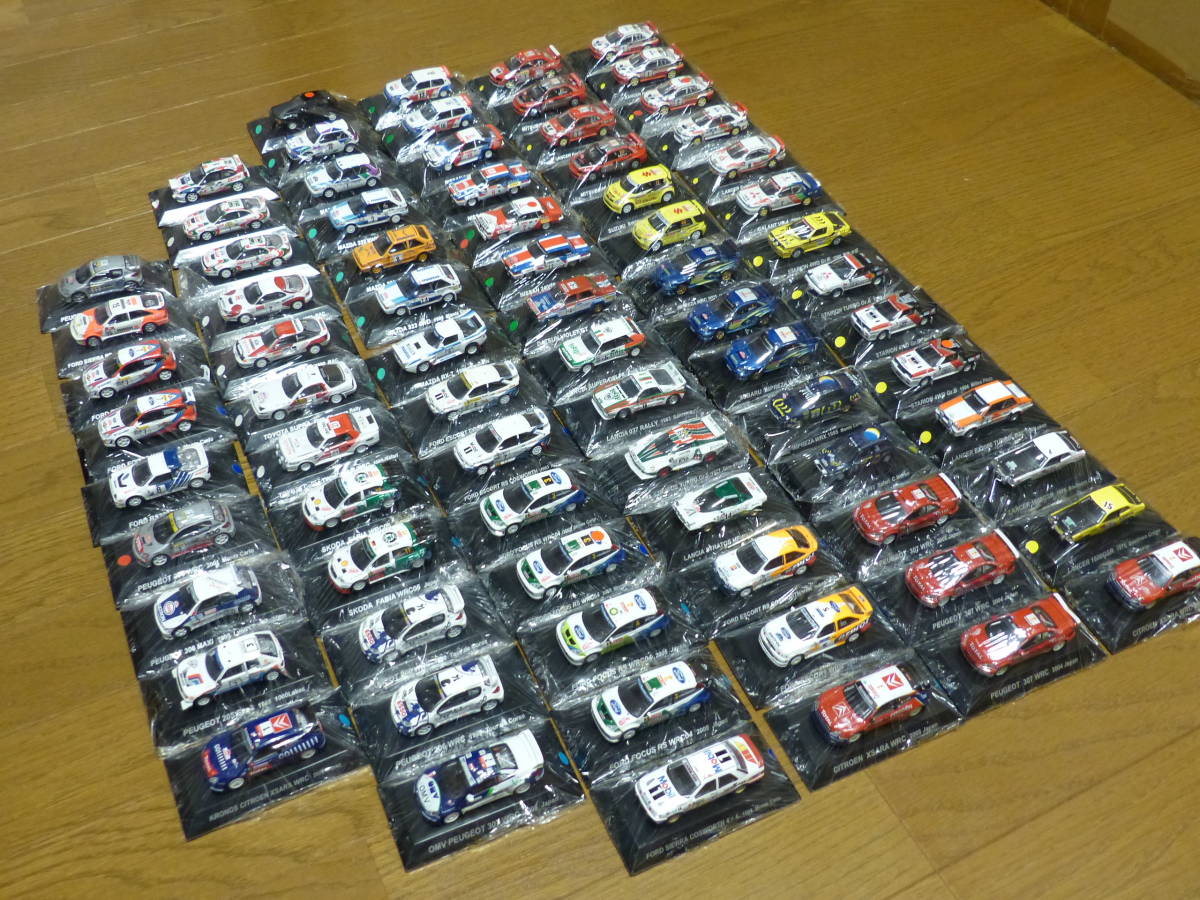★1/64 CM's ラリーカーコレクション 77台 ミニカーまとめて トヨタ マツダ 日産 スバル 三菱 他
