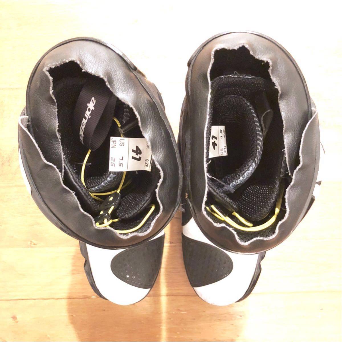 アルパインスターズ SUPER TECH-R ブラック/ホワイト 41 JP26 中古