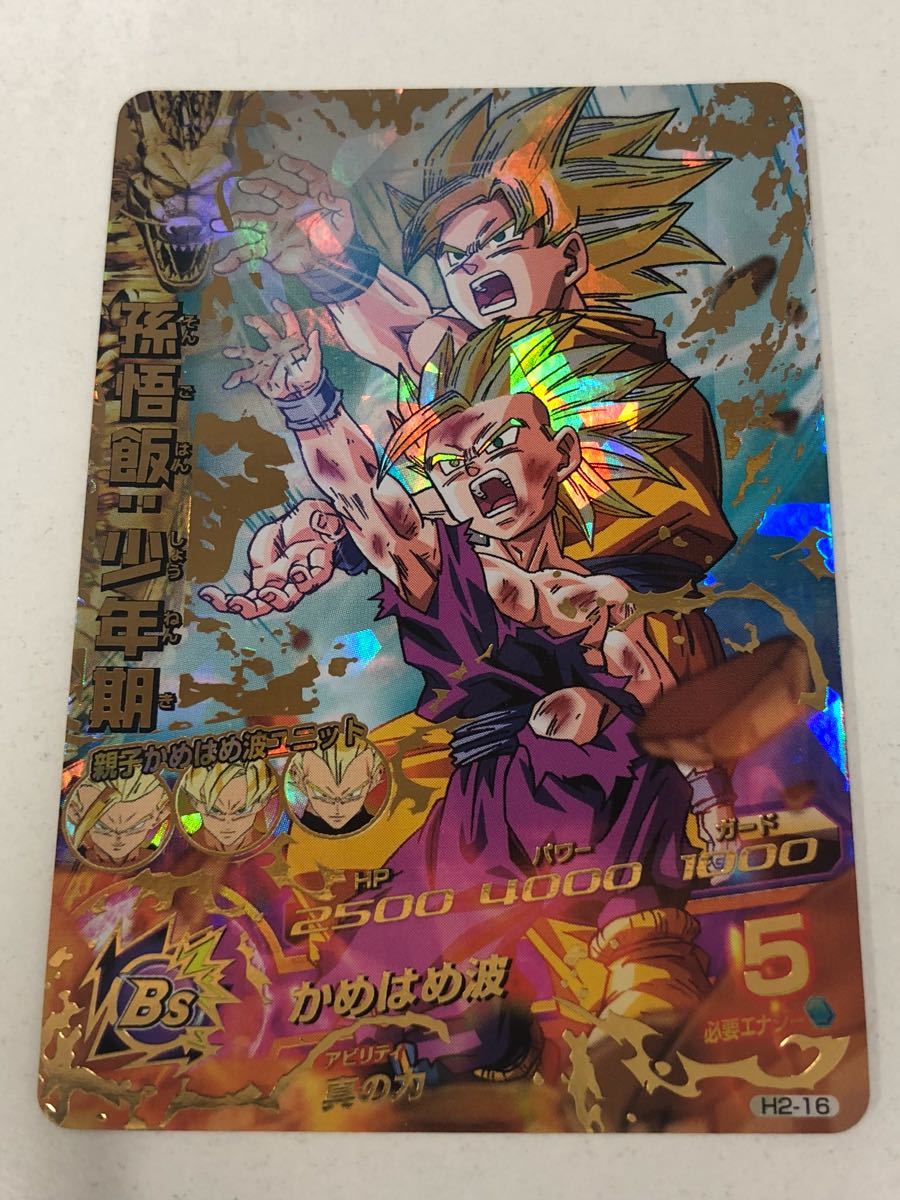 ドラゴンボールヒーローズ 　H2-16 孫悟飯少年期　完美品 ドラゴンボールヒーローズ H2-16 孫悟飯 少年期 ☆完美品 ☆ 親子かめ