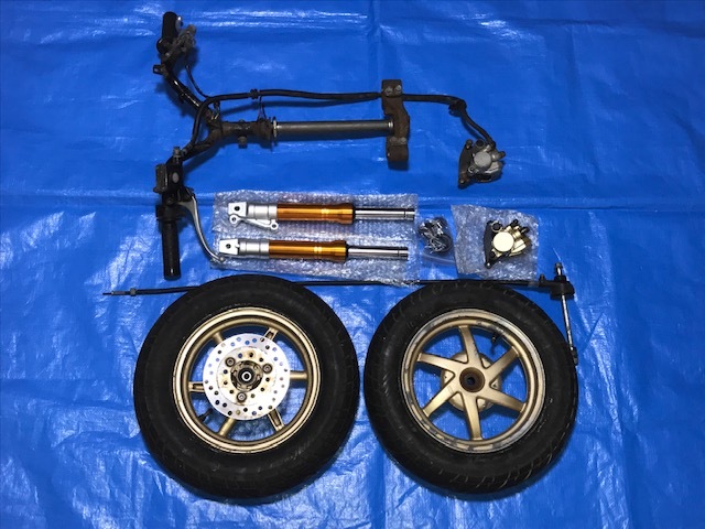 定番，100%新品 ライブDIO-ZX AF34 AF35 足回り前後セット アルミ Dio