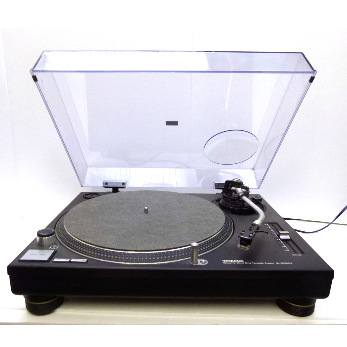 【動作確認済】テクニクスTECHNICS ターンテーブル SL-1200 MK3 SHURE M44G カートリッジ付属 即決有_1