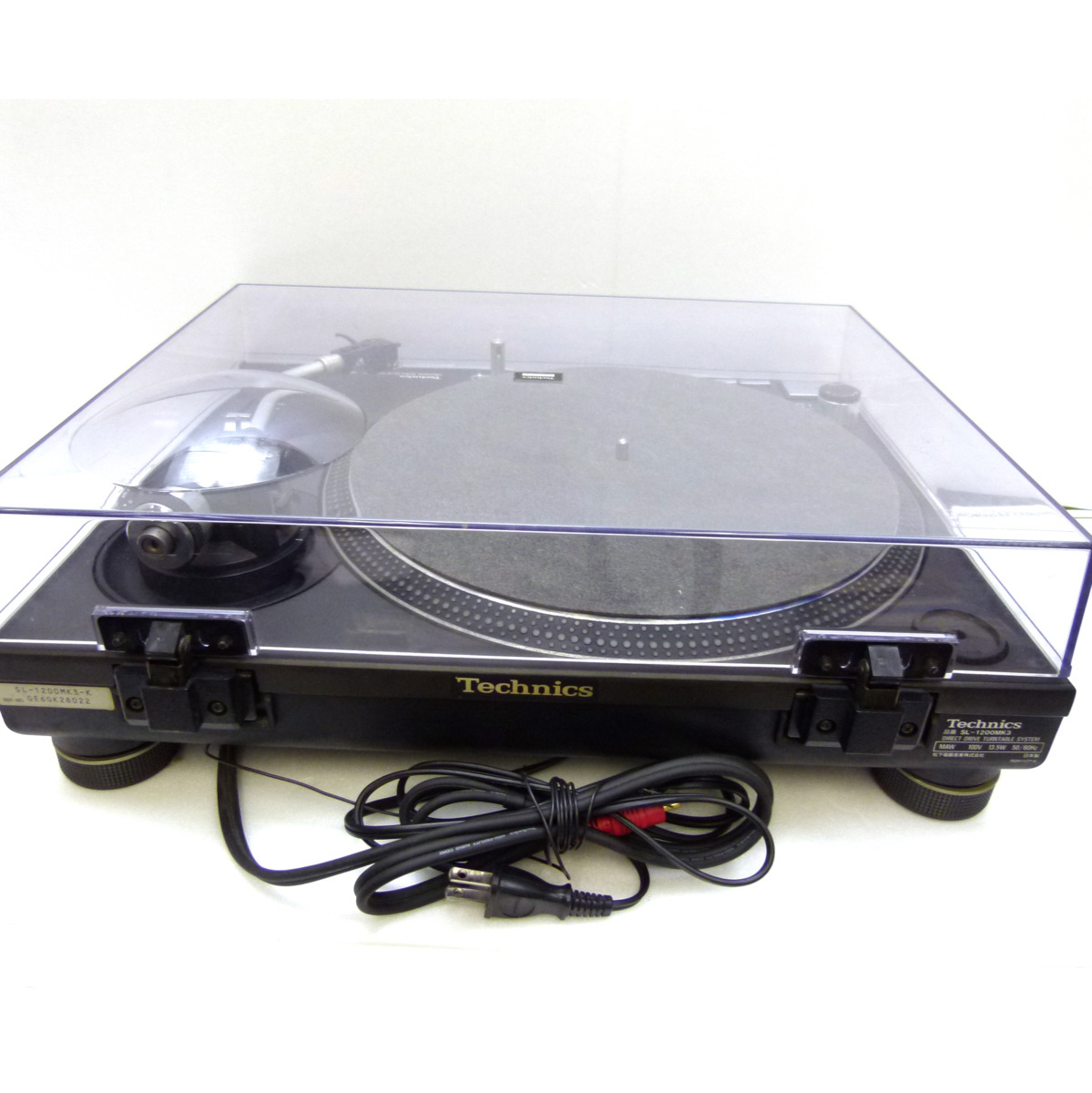 【動作確認済】テクニクスTECHNICS ターンテーブル SL-1200 MK3 SHURE M44G カートリッジ付属 即決有_4
