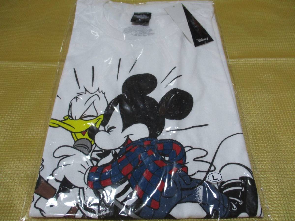 新品】B'z Exhibition◇ディズニー TシャツA(白) Lサイズ 30周年