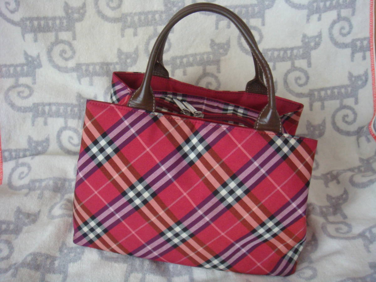 BURBERRY ショルダーバッグ バーバリーブルーレーベル レッド 