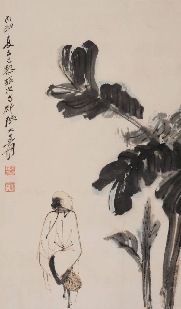 高品質，新作登場 古跡殿 張大千 人物 芭蕉高士 中国近代山水画家 中国美術 手巻 絹本 肉筆保証 日本国内発送(掛軸)｜売買されたオークション情報、yahooの商品情報をアーカイブ公開 - オークファン 掛軸