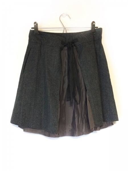 サカイ Sacai ボトムス 巻きスカート サイズ1 S ダークグレー×グレー レディース チェック柄