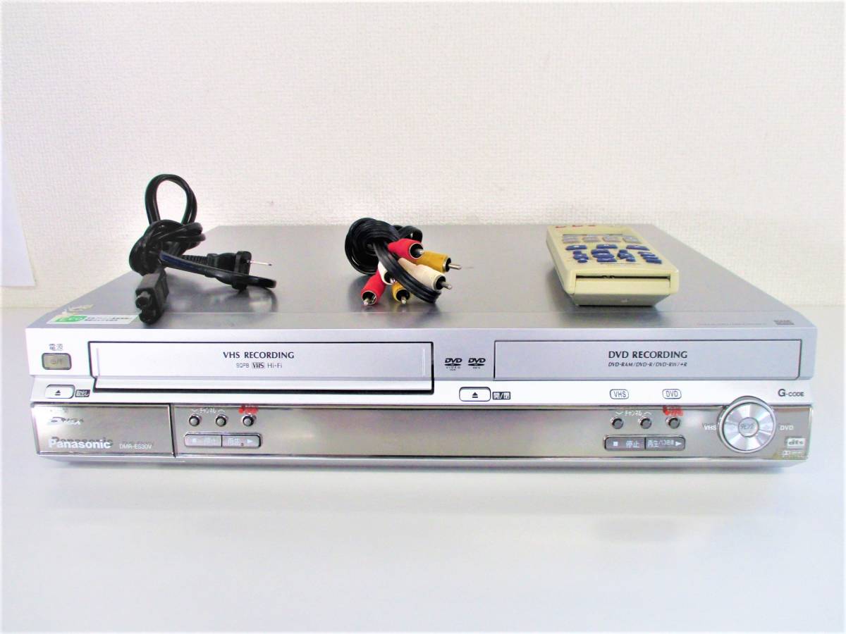Panasonic DVD VHS レコーダー DMR-ES30V リモコン 付き DIGA プレーヤー 再生のみ確認 パナソニック