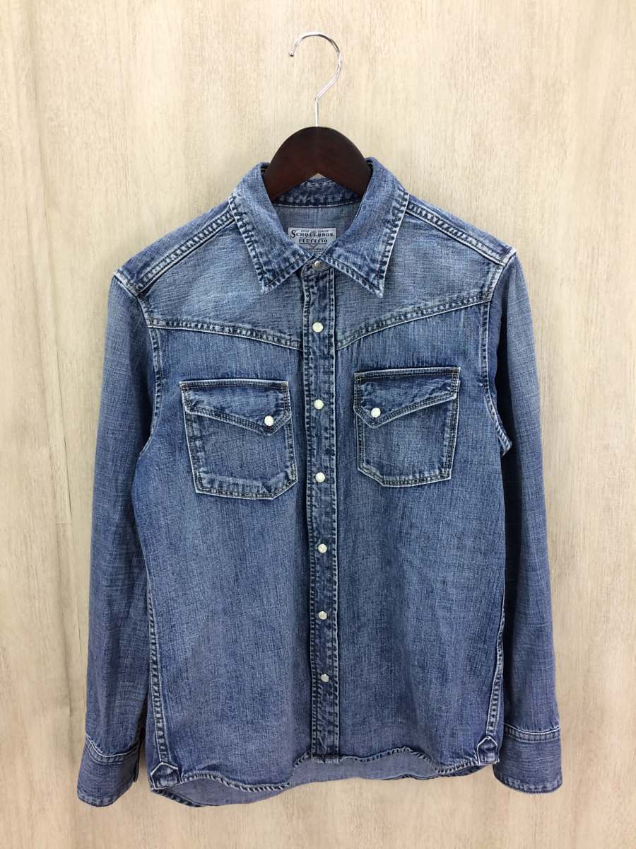 超激得，2025 SCHOTT 長袖シャツ/S/デニム/IDG(Sサイズ)｜売買されたオークション情報、yahooの商品情報をアーカイブ公開 - オークファン Sサイズ