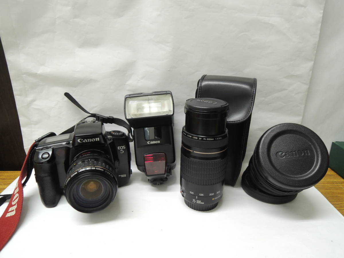 Canon キャノン/cannon EOS 5本体 レンズ(カビあり)セット、75-300 