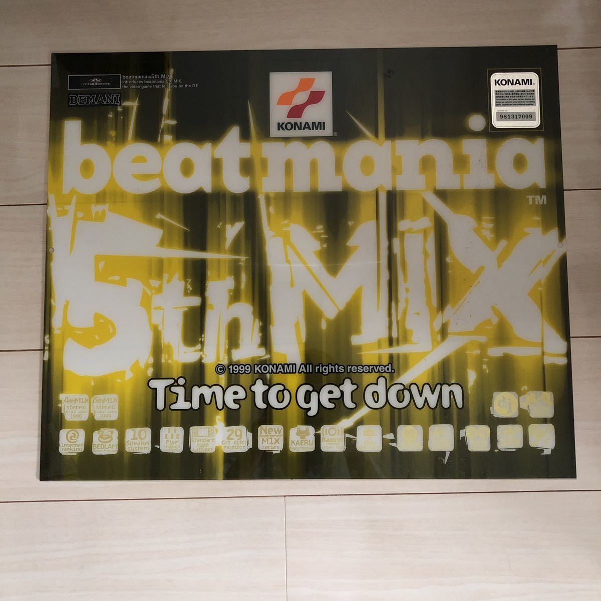 beatmania - 4thMIX 4th KONAMI パネル 看板 非売品ドラムマニア 筐体