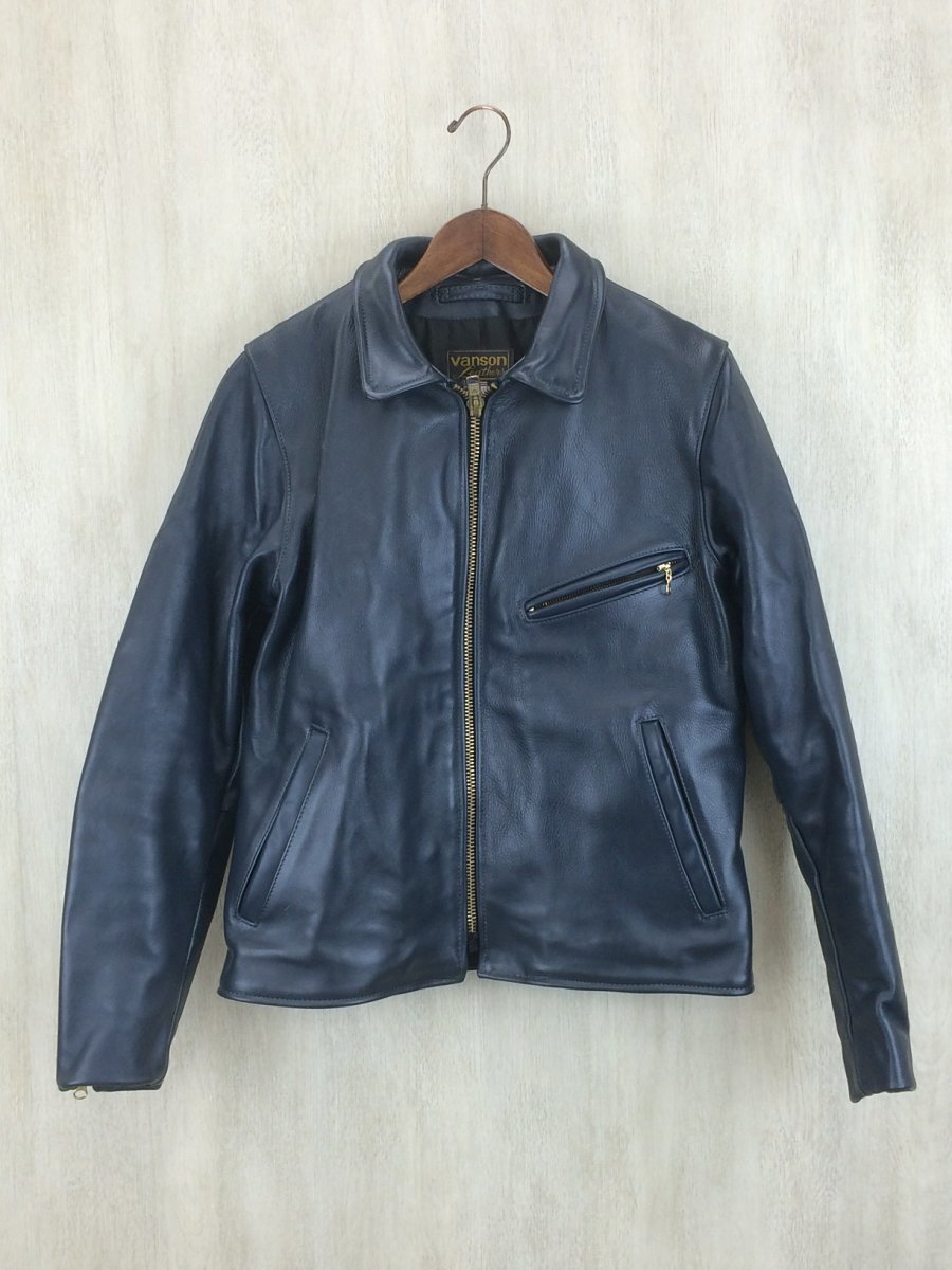 vanson Leathers ブラック VANSON◇シングルライダースジャケット/40