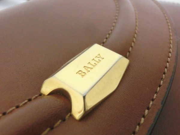 1円～バリー BALLY レザーハンドバッグ ブラウン×ゴールド ⑤ 【公式通販】