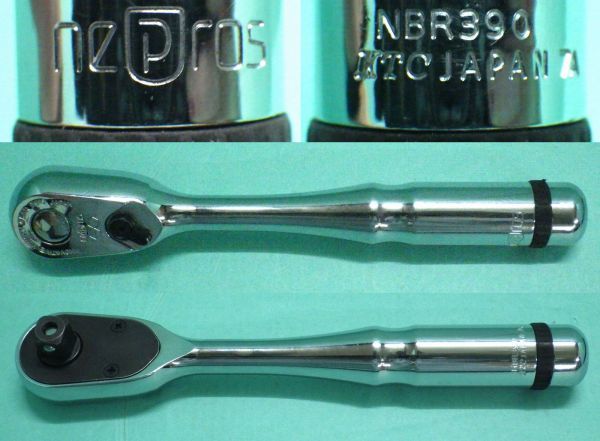 m688 KTC ネプロス NBR390 9.5sq ラチェットハンドル 90ギヤ 中古美品