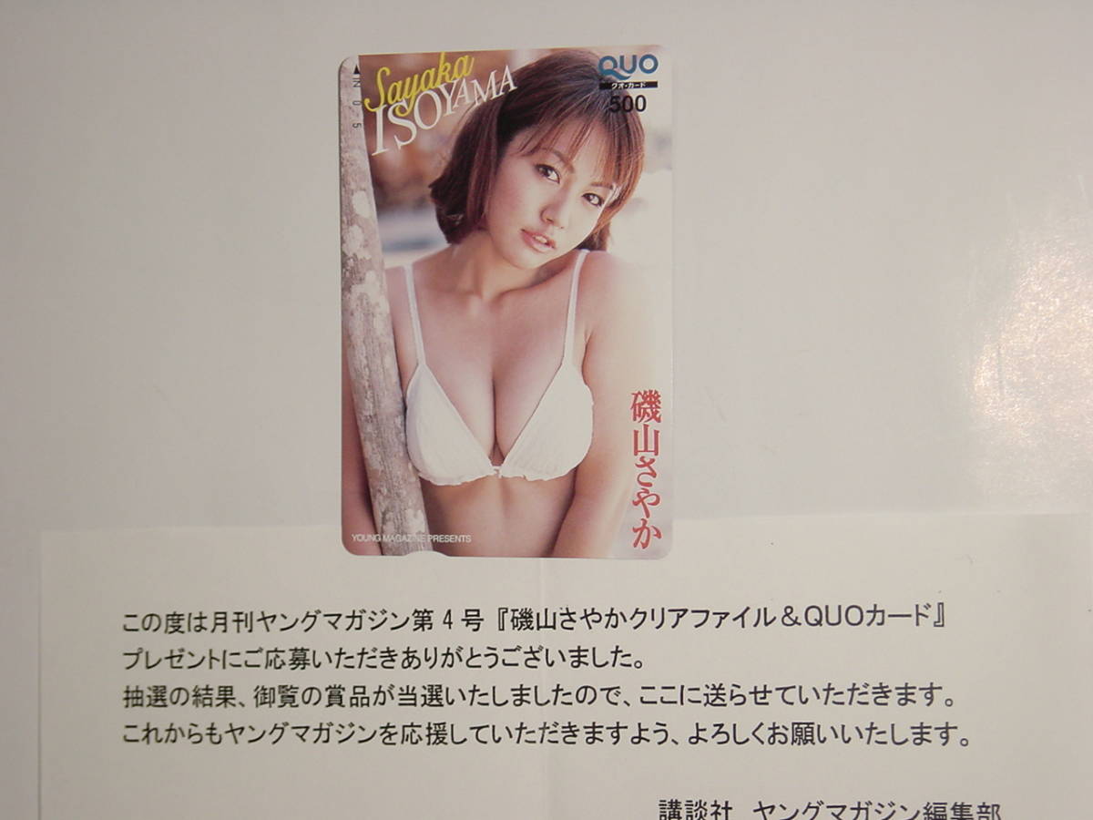 人気，100%新品 磯山さやか QUOカード ヤングマガジン抽プレ(あ行)｜売買されたオークション情報、yahooの商品情報をアーカイブ公開 - オークファン 女性タレント