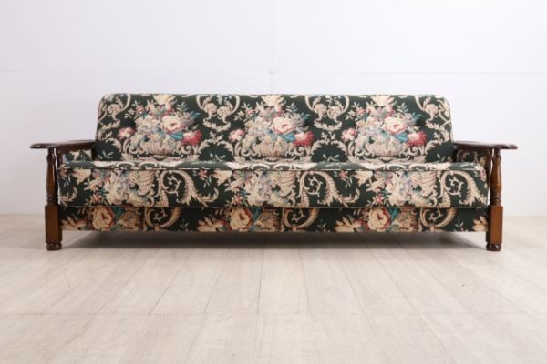 美品 karimoku「コロニアル」15万 ソファベッド 3人掛けソファ トリプルソファ 可動式 コロニアルウォールナット色_カリモク60 クラシック