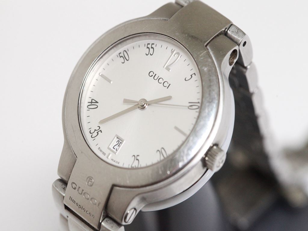 正規【GUCCI/グッチ】8900M スイス製 デイト シルバーダイヤル