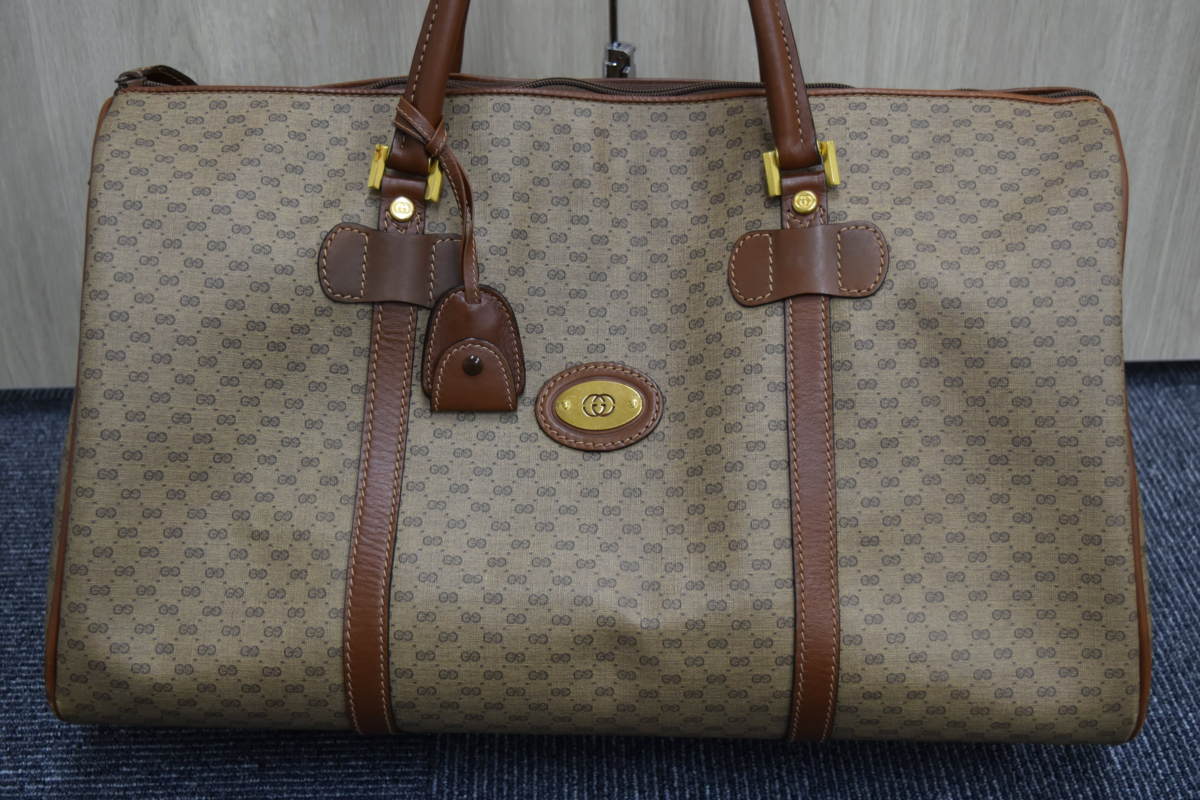 オールドグッチ グッチ GUCCI 大型 ボストンバッグ かばん バッグ 