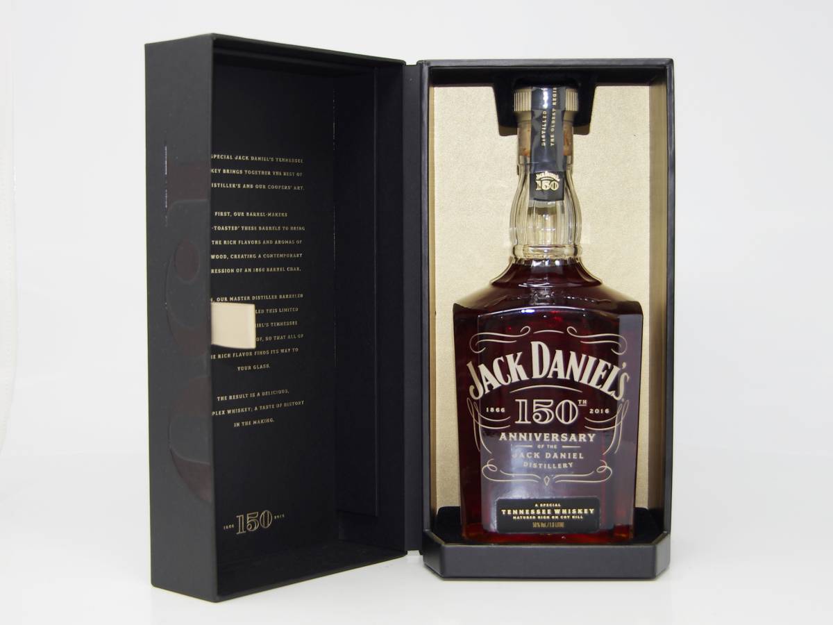 ジャックダニエル 150周年 限定ボトル 1000ml 50% 未開封 箱付 ジャックダニエル 1000ml 50% 創業150周年 150周年 150周年記念ボトル