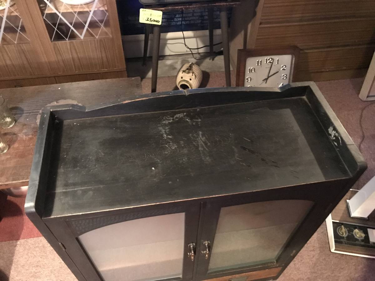 飾り棚 昭和レトロ ミニ 食器棚 本棚 収納棚 小物入れ キャビネット