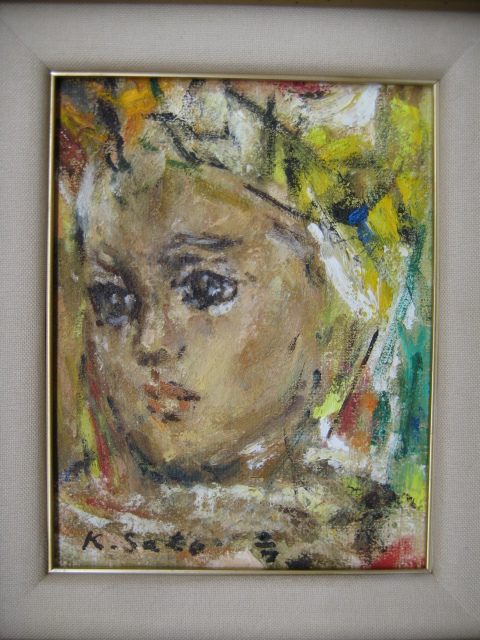佐藤吉五郎 「少女」 油絵・油彩画 絵画 - 北海道画廊 Yahoo