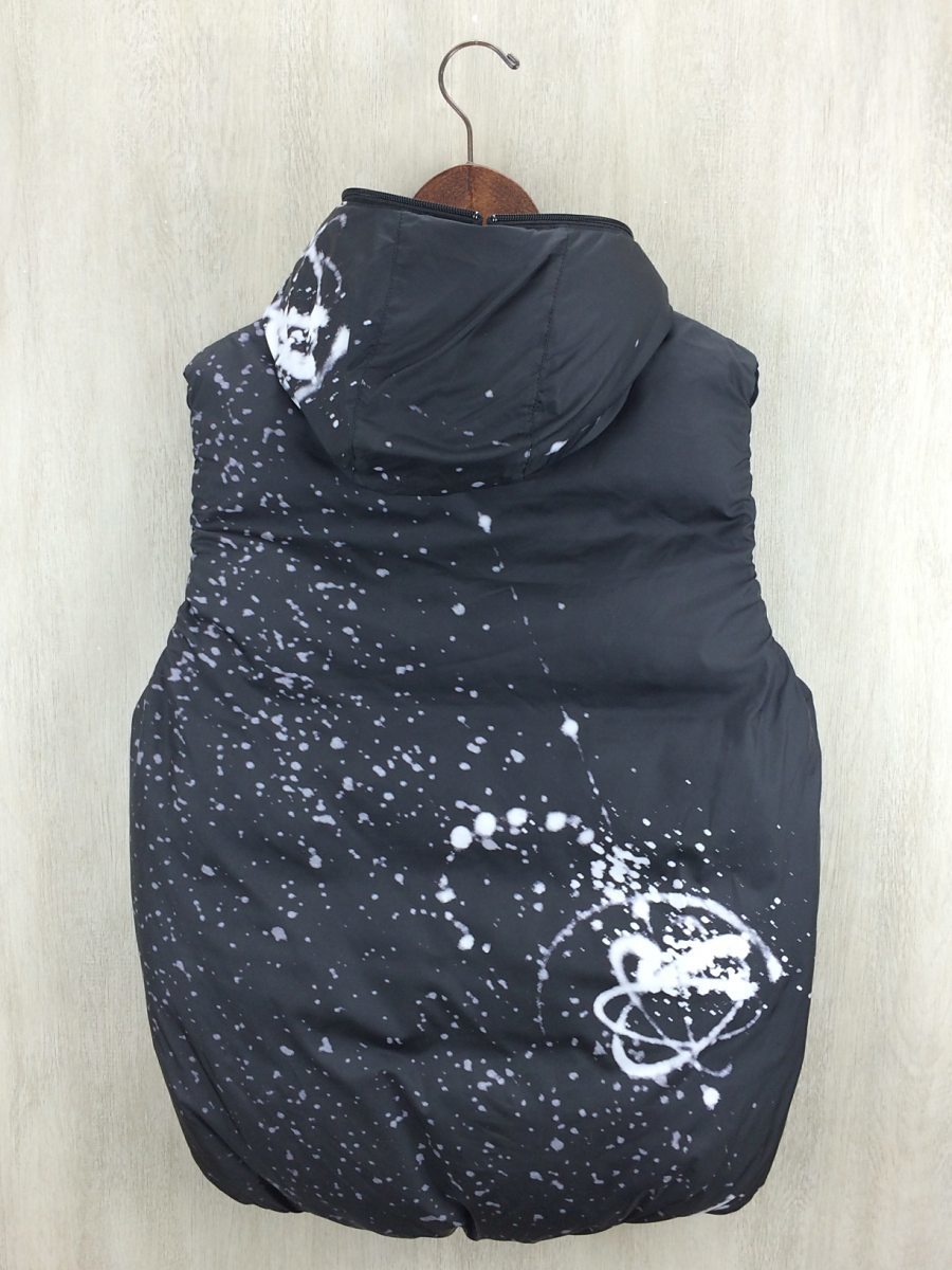 STUSSY◆×DESSCENTE×FUTURA//ダウンベスト/XL/ポリエステル/ブラック/無地/リバーシブル Futura Stussy x Down Puffer Laboratories