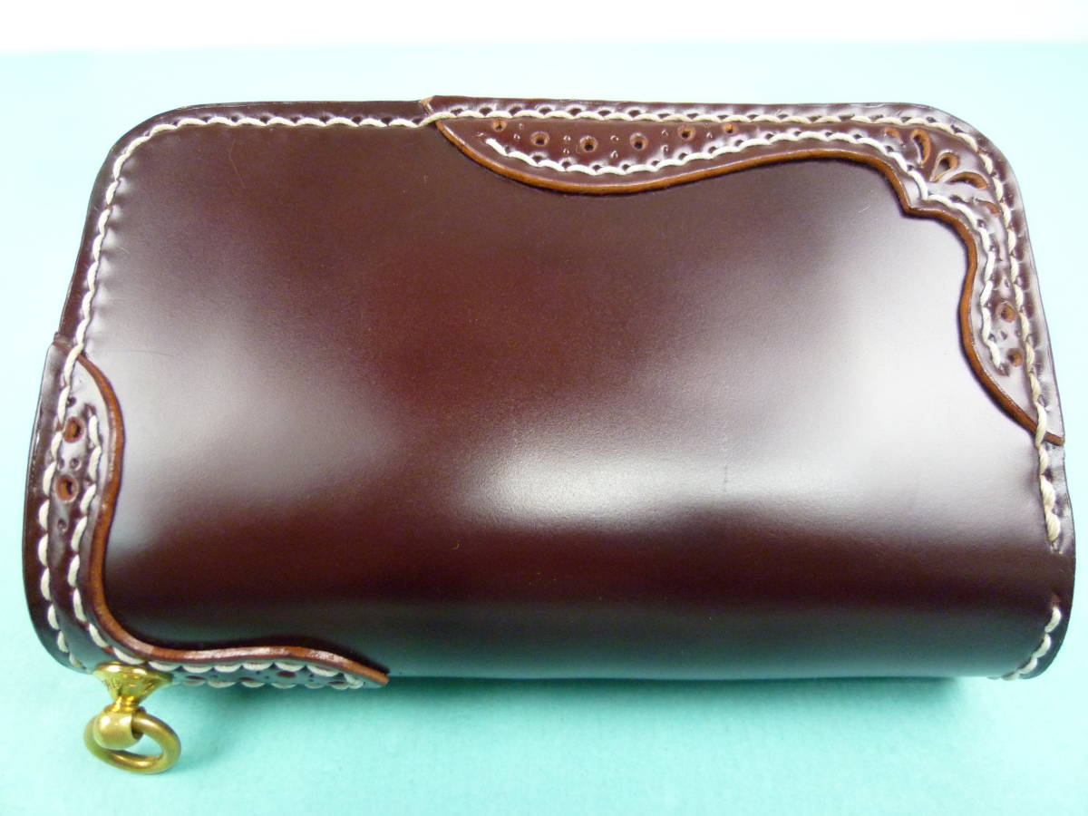 未使用美品 ビーズ屋公ちゃん コードバン ミドルウォレット カスタム  