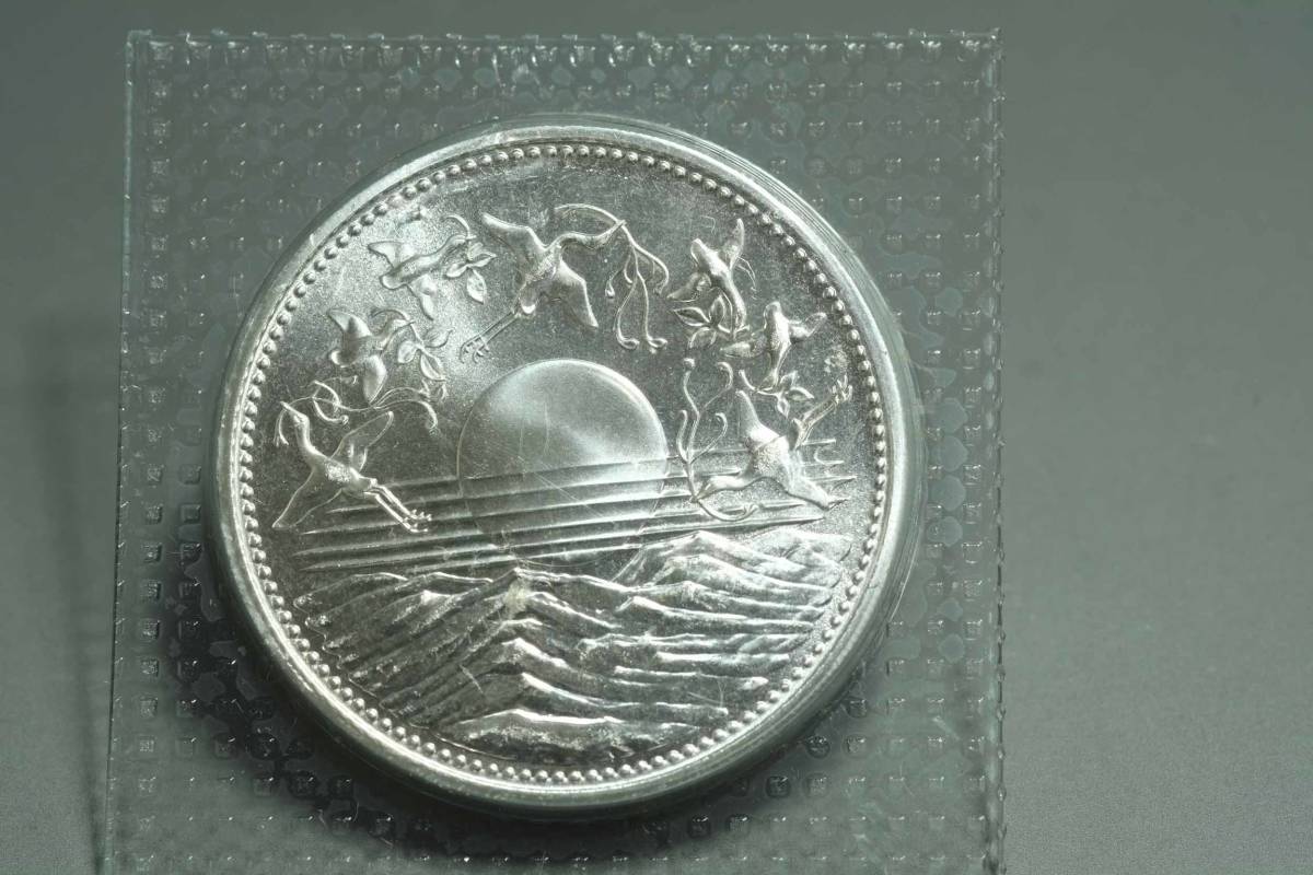天皇陛下御在位60年記念10，000円銀貨