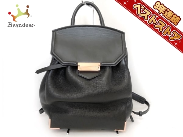 アレキサンダーワン ALEXANDER WANG バッグ リュックサック レザー 黒 