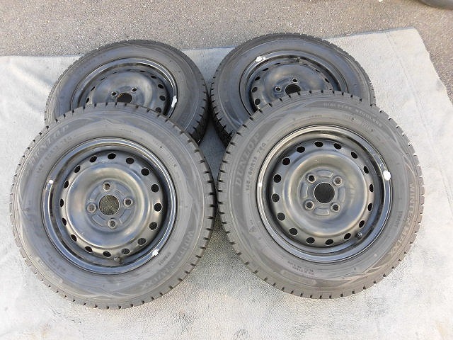 スタッドレス屋145/80R13 STホイル付き4本（4J 100 4穴+40)本州送料込みF-1280
