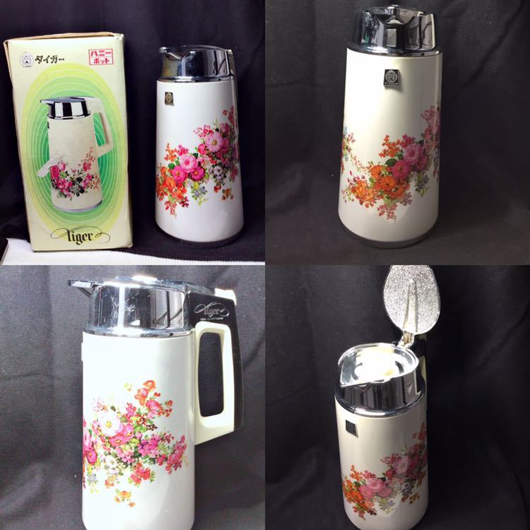 寄木細工 夫婦箸 元禄市松箸 | Pay ID 昭和レトロ タイガー製 花柄 くちばし型ポット 1.3L レトロポップ ヴィンテージ 魔法瓶型