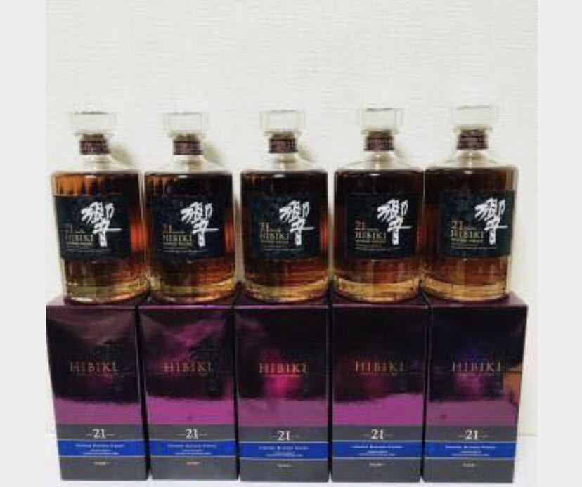 5本セット☆希少な響 21年 箱付き ☆新品、正規品、マイレージ付き