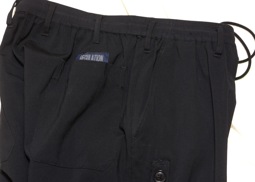 Yohji Yamamoto REGULATION MEN 2016SS ウェストゴム裾リブイージーパンツ 黒3