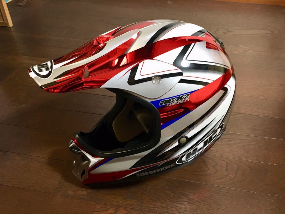 AC-X2 HJC 美品⭐️HJC CHROMIUMモトクロスヘルメットSサイズ カバー付 