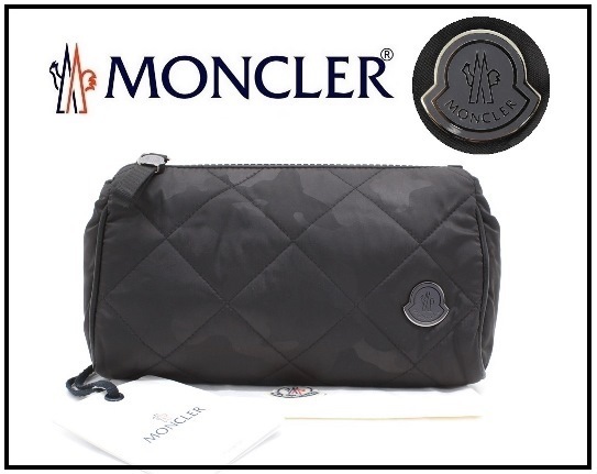 モンクレール カモフラ MONCLER 迷彩 良品 ナイロンポーチ