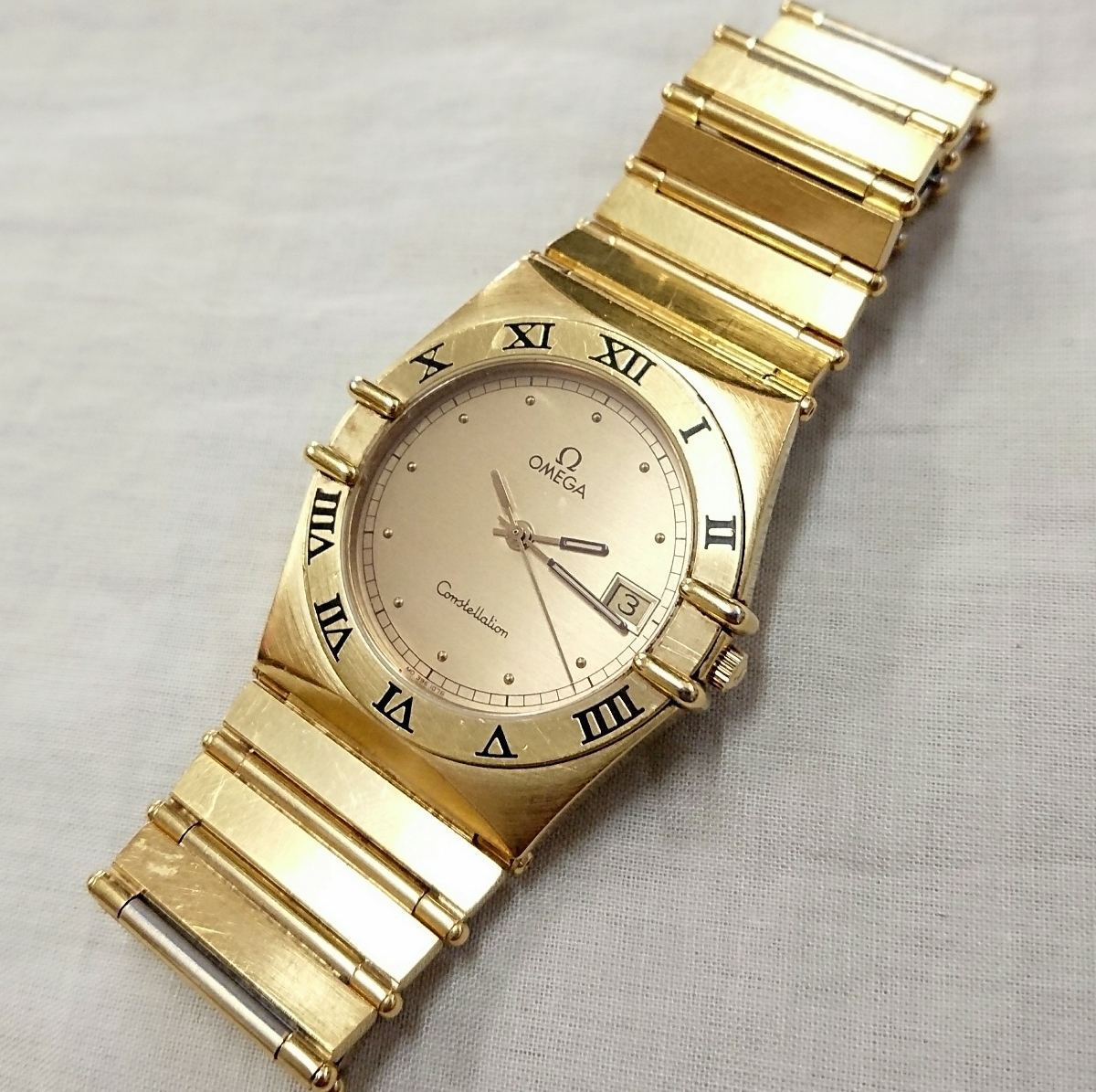 OMEGA オメガ コンステレーション 腕時計 メンズ デイト ローマ数字 